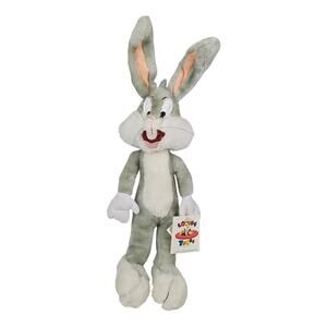 LOONEY TUNES BUGS BUNNY PLUSH – ACE NOVELTY – 1995 VINTAGE – GRAY/WHITE – 14"